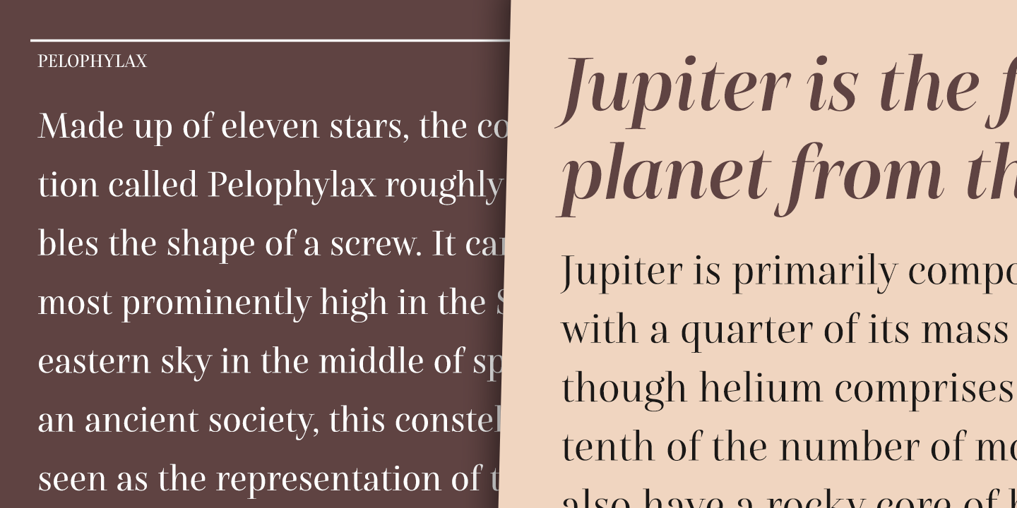 Example font Soprani Condensed #9